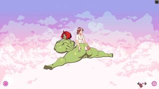 Furry game Cloud Meadow Ogre girl with huge boobs