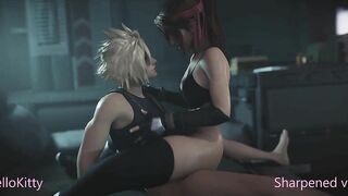 Final Fantasy Cloud Fucking Jessie after Workout Cheating Against Girfriend Tifa