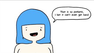Making Of - Blue Haired Slut Humaliates Tiny Cock and Sucks It (Speed Paint)