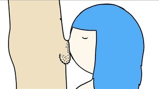 Making Of - Blue Haired Slut Humaliates Tiny Cock and Sucks It (Speed Paint)