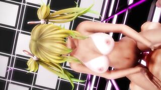 【SEX-MMD】Gal Kanon-chan is just training on horseback【R-18】