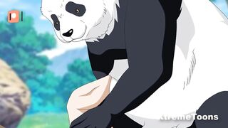 Jujutsu Kaisen - Maki and Panda sneak out during training to fuck (hentai)