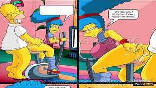 The Simpsons - Anal Fuck exercise to lose weight - Gym sex Workout