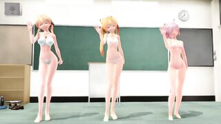 【MMD】First night in the classroom【R-18】