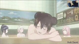 Naruto interrupted the girls' bath. I ended up fucking