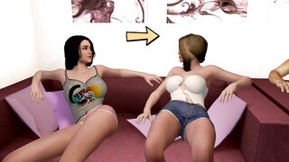 Sexy Girls Breast Expansion On The Couch