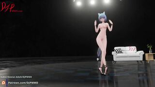 Petite Nude Cat Girl Mia im ill Blender MMD 1485