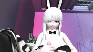 3D Hentai Bunny girl handjob