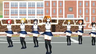 【MMD】LoveLive! Shake It with a rugged skirt!【R-18】