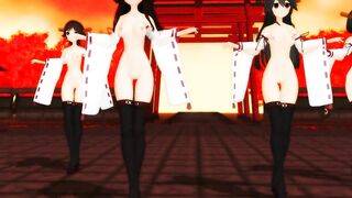 【MMD】KanColle Kongo-class 4 sisters who are transparent & paradise【R-18】