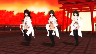 【MMD】KanColle Kongo-class 4 sisters who are transparent & paradise【R-18】