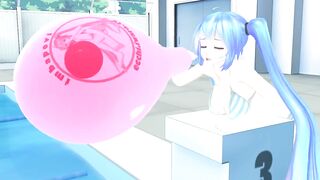 Imbapovi - Miku Blows to Pop Pink Balloon