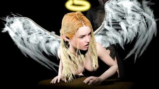 Angel girl fucked by demon