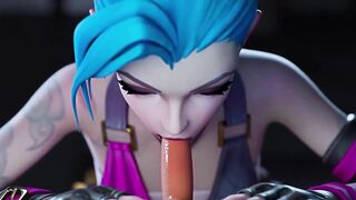 Hentai 3D uncensored Redmoa Jinx Blowjob