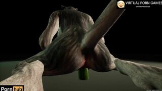 Furry Girl Cucumber Masturbation Animation 60FPS 4K