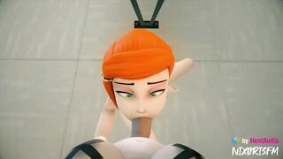 Gwen (Ben 10) Blows Raven's Big Cock (Teen Titans) (with ASMR Sound) 3d Animation Hentai Anime Loop