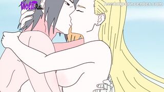 Ino Kisses Sasuke while he Shoves his Cock in her Pussy - Naruto Uncensored Hentai