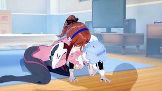 [Evangelion]Mari and Rei Threesome(3d Hentai)