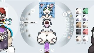 Fapwall [weird Hentai Game] Felicia from Darkstalker Takes 3 Dicks for 1 Pussy