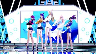 [MMD] BlackPink - Icecream KDA Ahri Akali Kaisa Seraphine Sexy Kpop Dance