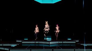 [MMD] K/DA - PopStars Ahri Akali Evelynn Kaisa the best Uncensored 3D Nude Dance