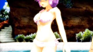 【MMD】Bikini Hibari & Bikini Asuka - Bikini Dance of the Tail【1080p】【R-18】