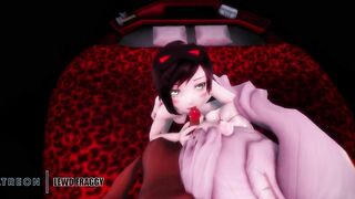 RWBY - Ruby & Weiss Double BJ [4K MMD R18 HENTAI]