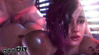 Cyberpunk 2077 Sex Episode - Anal Sex with Judy Alvarez, 3D Animated Game
