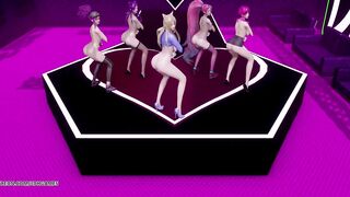 [MMD] TAHITI - Phone Number Sexy Kpop Striptease Ahri Akali Kaisa Evelynn Seraphine KDA 4K 60FPS