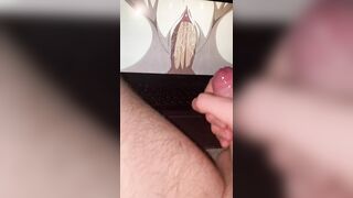 he jerks off to beautiful uncensored hentai and moans sweetly when he cums