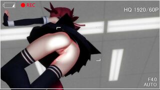 【MMD】Love! (Camera angle from below)【R-18】