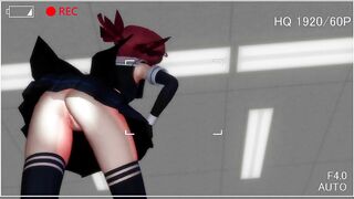 【MMD】Love! (Camera angle from below)【R-18】