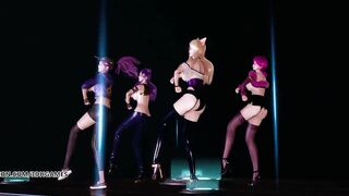 [MMD] K/DA - PopStars Hot Striptease Ahri Akali Kaisa Evelynn 4K 60FPS