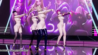 [MMD] GirlsDay - Something Kpop Striptease Ahri Akali Kaisa Evelynn League of Legends KDA