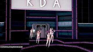 [MMD] Dreamcatcher - SCREAM Naked Kpop Dance Ahri Akali Kaisa Evelynn Seraphine KDA League of Legend