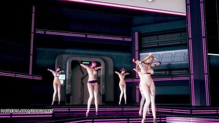 [MMD] Dreamcatcher - SCREAM Naked Kpop Dance Ahri Akali Kaisa Evelynn Seraphine KDA League of Legend