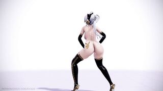 【MMD R-18 SEX DANCE】HAKU HOT BLACK SUIT DELICIOUS TASTY ASS DANCING HOT PLAY [BY] Orion DobleDosis