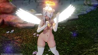 【MMD R-18 SEX DANCE】HAKU SEXY ANGEL HOT TASTY ASS JEWEL DELICIOUS BUTTOCKS [BY] Orion DobleDosis