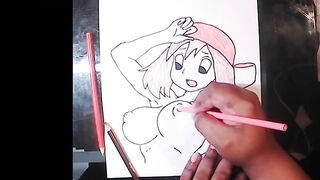 Drawing pokemon character