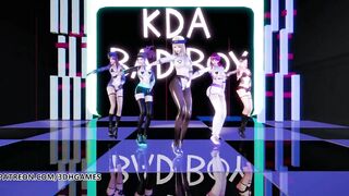 [MMD] RedVelvet - Bad Boy Sexy Striptease Ahri Akali Evelynn Kaisa League of Legends KDA