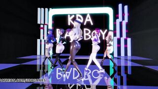 [MMD] RedVelvet - Bad Boy Hot Naked Dance Ahri Akali Evelynn Kaisa League of Legends KDA
