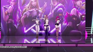 [MMD] Black Pink - How You Like That Hot Naked Dance Ahri Akali Evelynn Kaisa League of Legends KDA
