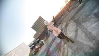 【MMD R-18 SEX DANCE】HAKU HOT BLACK SUIT PERFECT HOT ASS SWEET PLEASURE PINK CAT[BY] Orion DobleDosis