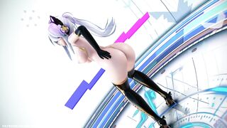 【MMD R-18 SEX DANCE】HAKU HOT BLACK SUIT PERFECT DELICIOUS BUTTOCKS PARADINHA [BY] Orion DobleDosis