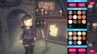 Poke Abby GamePlay choice of clothes and hairstyles for Abby