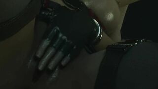 Harley Quinn - Deepthroat cumshot fingering 3d Hentai - by RashNemain
