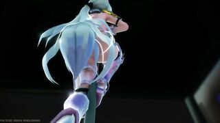 【MMD R-18 SEX DANCE】HAKU PINK KNIGHT HOT POLE DANCE SEXY PERFECT HOT ASS [BY] Orion DobleDosis