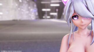 【MMD R-18 SEX DANCE】HAKU PINK SUIT HOT Naughty SEXY ASS DANCE PINK CAT [BY] Orion DobleDosis