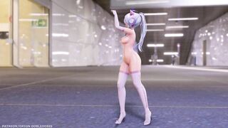 【MMD R-18 SEX DANCE】HAKU PINK SUIT HOT Naughty SEXY ASS DANCE PINK CAT [BY] Orion DobleDosis