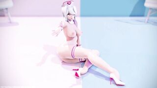 【MMD R-18 SEX DANCE】HAKU HOT NURSE DELICIOUS PERFECT BUTTOCKS DREAMIN OF YOU [BY] Orion DobleDosis